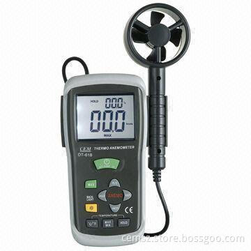 Easy-to-use Thermo-Anemometer with Large LCD and K-type Sensor